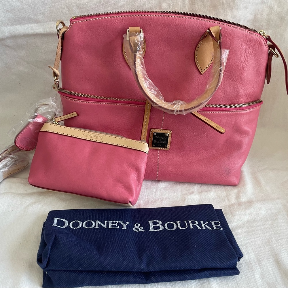 Dooney & Bourke Hot Pink Satchel - Picture 2 of 7